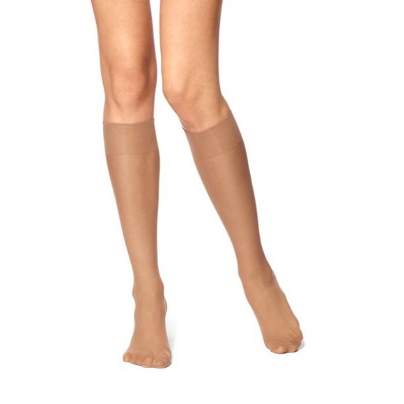 No Nonsense Tan Knee High Pantyhose 8 Pair Value Pack Size M/L - Picture 1 of 4